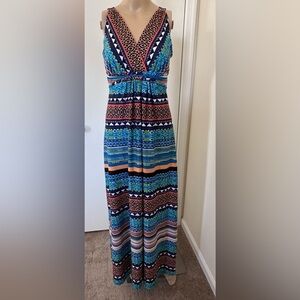 Metaphor V neck sleeveless maxi dress